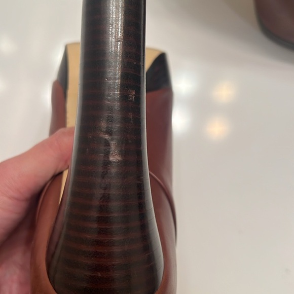 MICHAEL KORS Brown Leather platform ankle boots size 9.5 - Picture 6 of 16